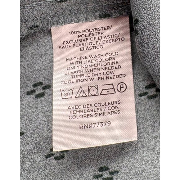 Ann Taylor Factory Women's Sleeveless Blouse L Polyester Green Career - Picture 3 of 5